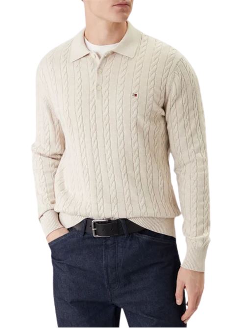 Polo in maglia a trecce Tommy Hilfiger | MW0MW41955HGF